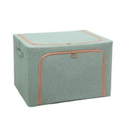 Clothes Sorting Storage Box Foldable Cotton And Linen Fabric Storage Box Quilt Sorting Box - green